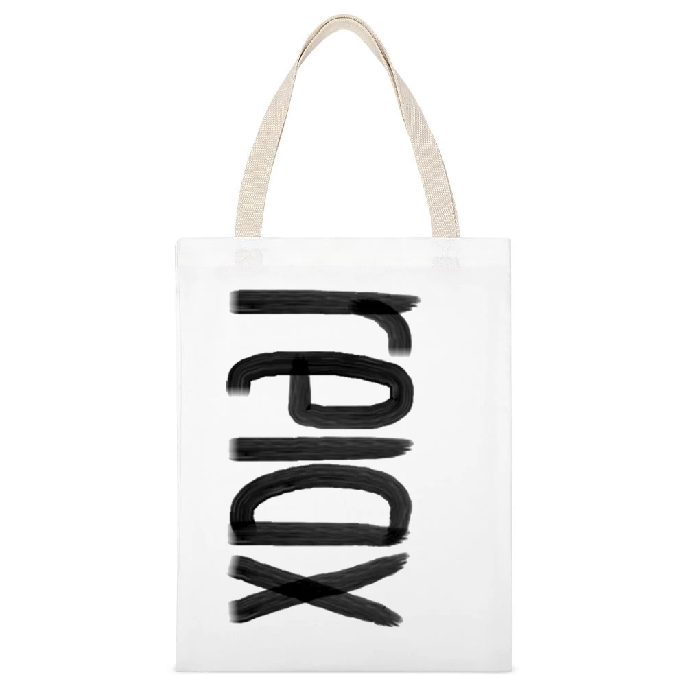Relax Popular Fun Graphic Tee Shirt White Canvas Tote Shopping Bag