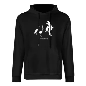 Retro 80s Martial Arts Funny Crane European Size Men Hoodie