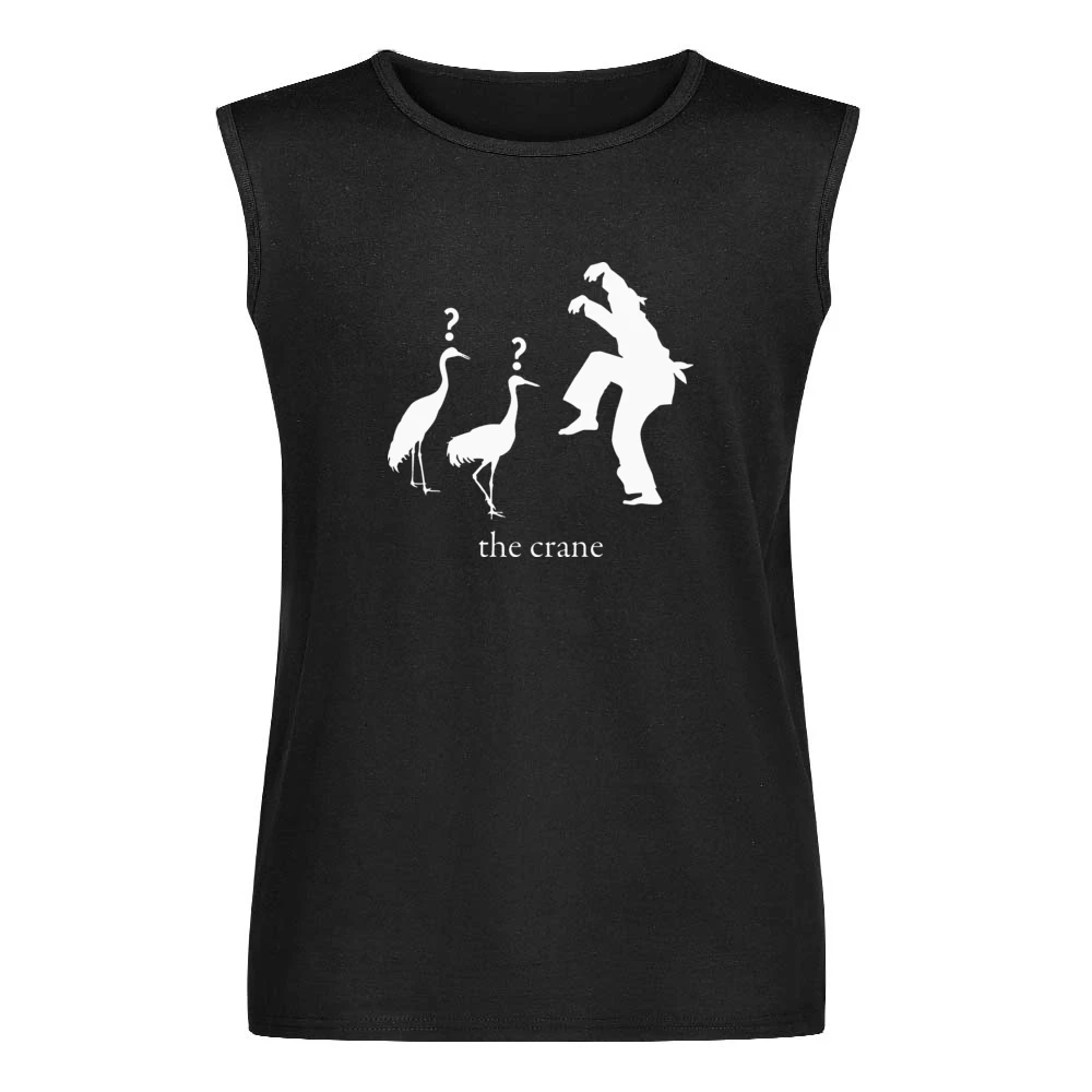 Retro 80s Martial Arts Funny Crane Men Sleeveless T-Shirt