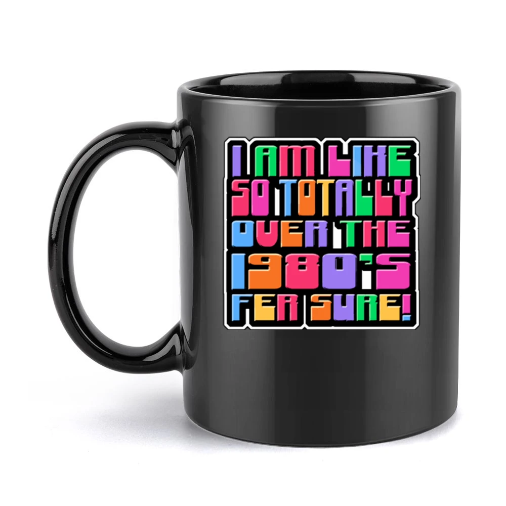 Retro Cool 80s Black Mug