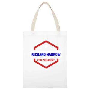 Richard Harrow For President 2016 Boardwalk Empire TV Show White Canvas Tote Shopping Bag
