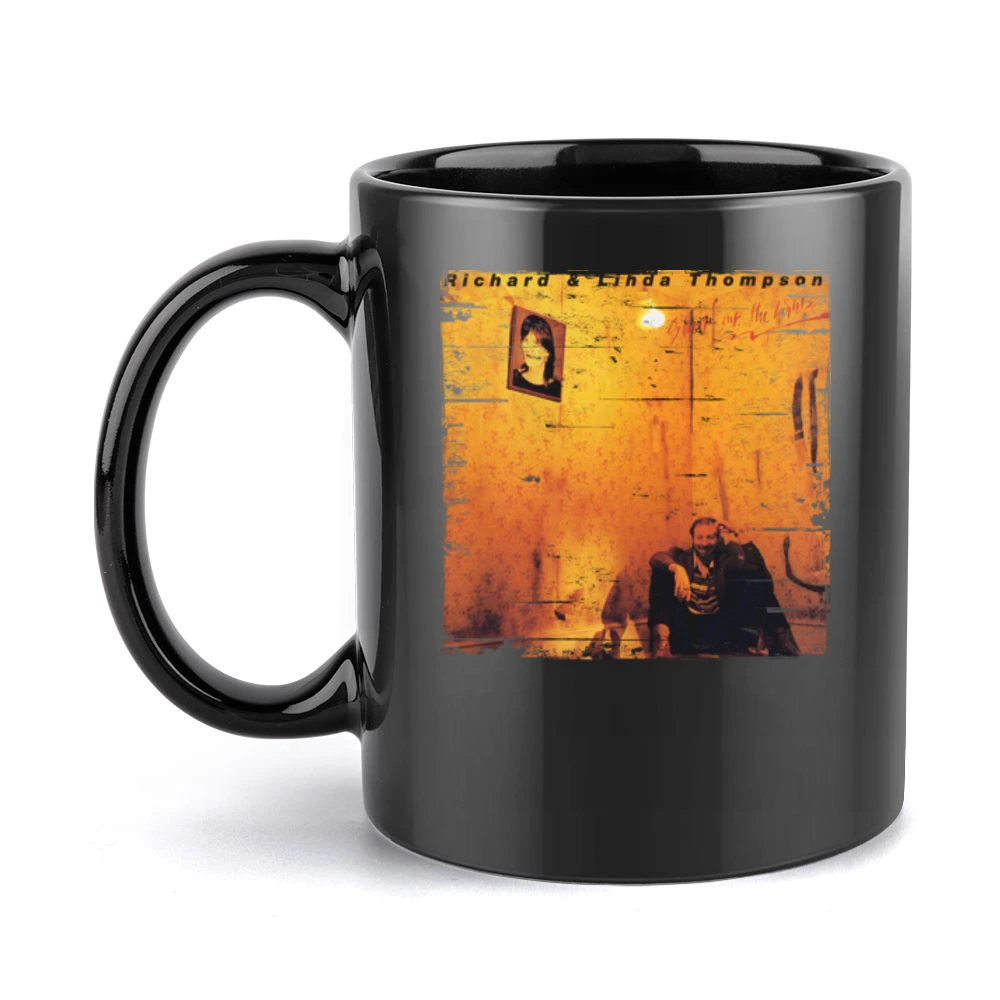Richard and Linda Thompson Shoot Out The Lights Album Cover Distressed Black Mug