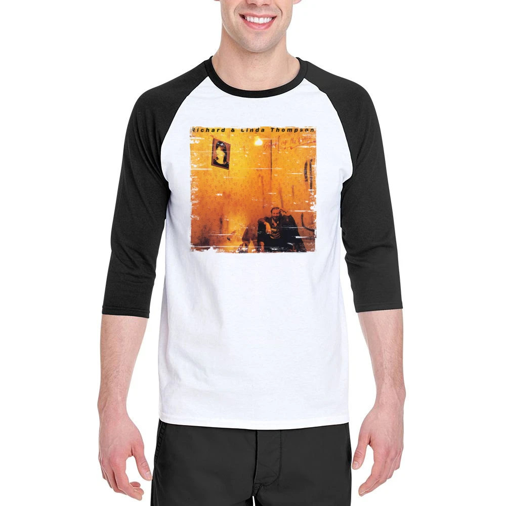 Richard and Linda Thompson Shoot Out The Lights Album Cover Distressed Men 3/4 Sleeve T-Shirt