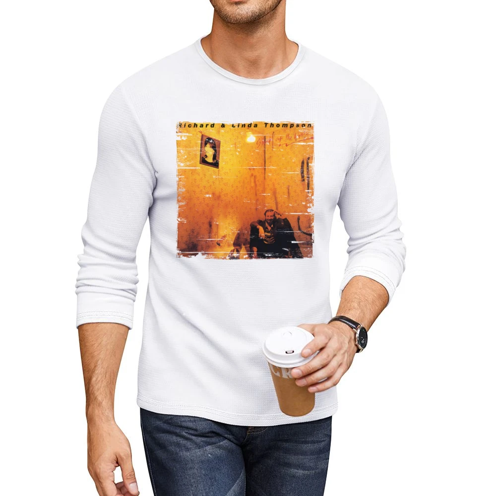 Richard and Linda Thompson Shoot Out The Lights Album Cover Distressed Men CrewNeck Long Sleeve T-Shirt