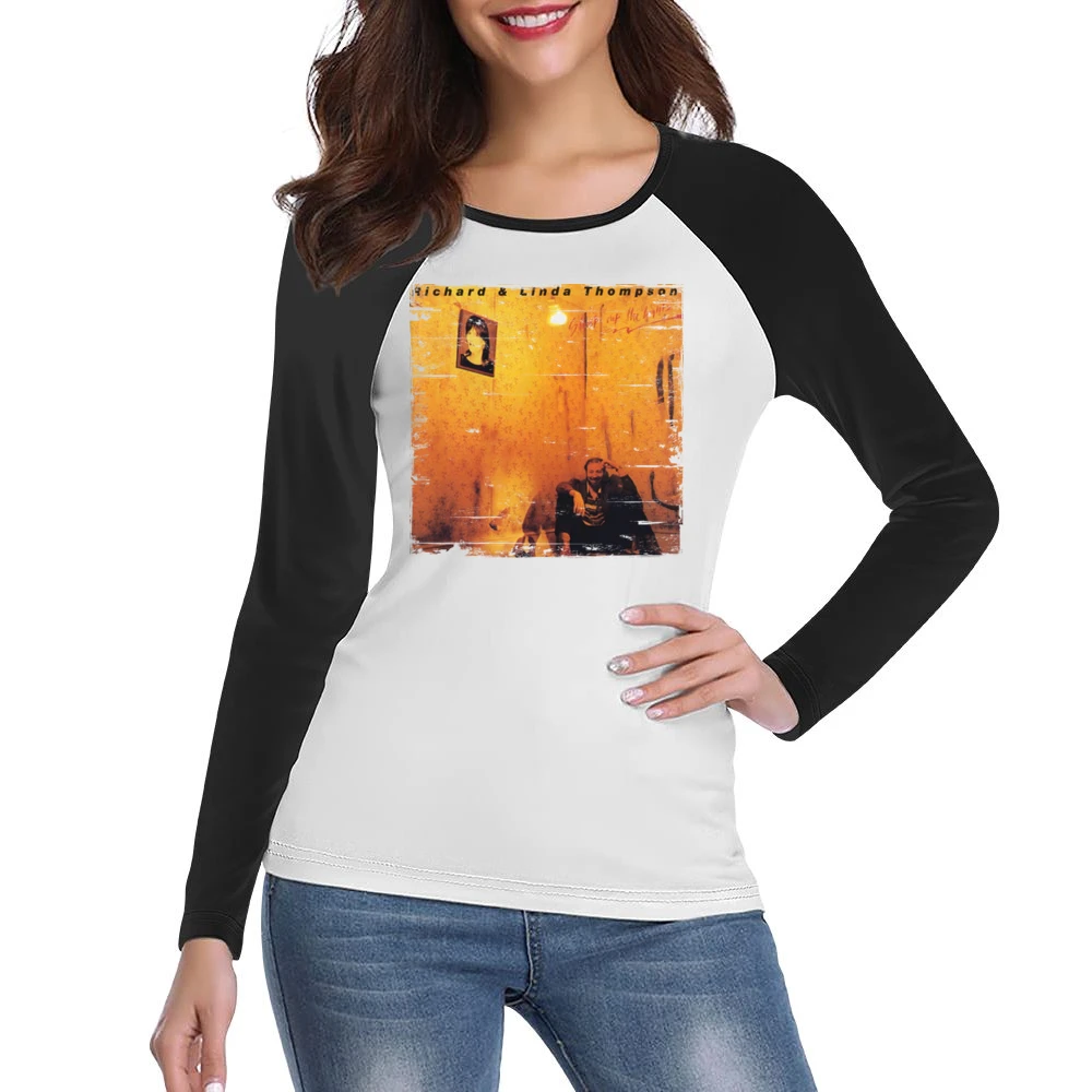 Richard and Linda Thompson Shoot Out The Lights Album Cover Distressed Women Ladies Long Sleeve T-Shirt