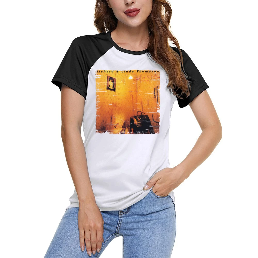 Richard and Linda Thompson Shoot Out The Lights Album Cover Distressed Women Ladies Short Sleeve T-Shirt