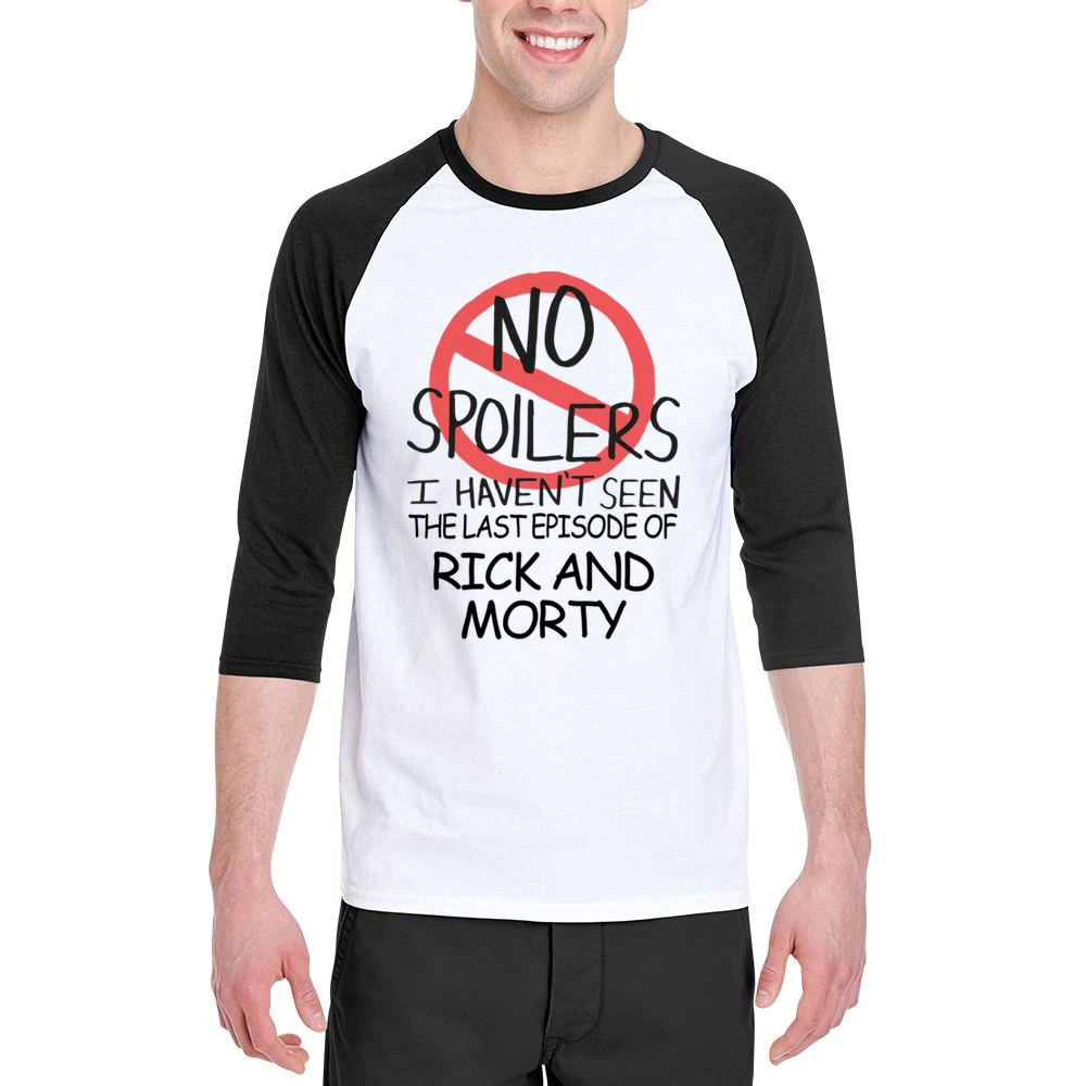 Rick And Morty No Spoilers Last Episode Tv Funny Men 3/4 Sleeve T-Shirt