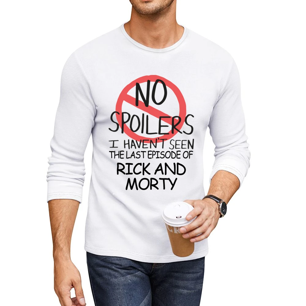 Rick And Morty No Spoilers Last Episode Tv Funny Men CrewNeck Long Sleeve T-Shirt