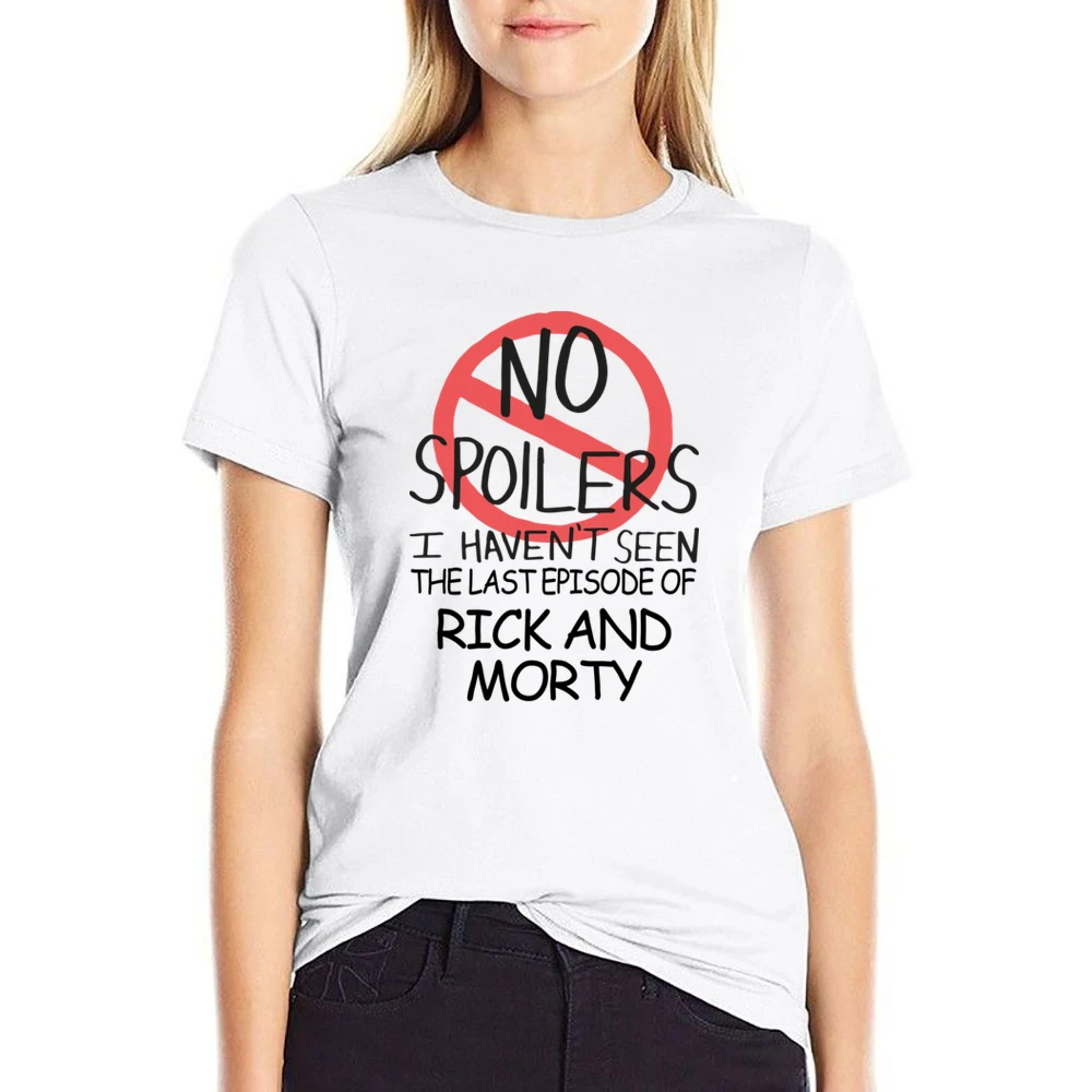 Rick And Morty No Spoilers Last Episode Tv Funny US Size Women Ladies T-shirt