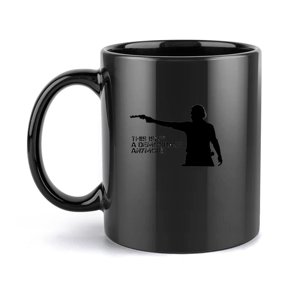 Rick Grimes Decomcracy Walking Dead Tshirt Black Mug