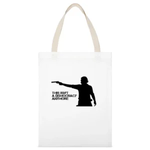 Rick Grimes Decomcracy Walking Dead Tshirt White Canvas Tote Shopping Bag