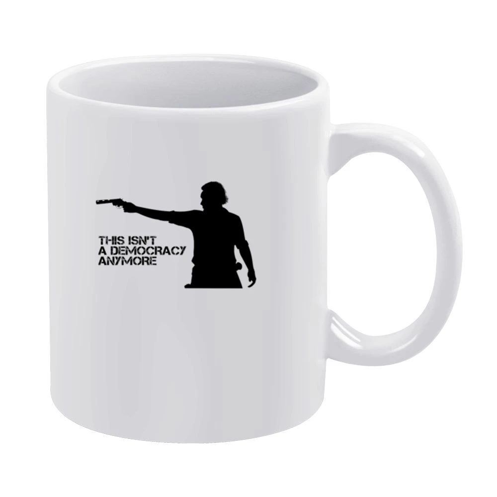 Rick Grimes Decomcracy Walking Dead Tshirt White Mug