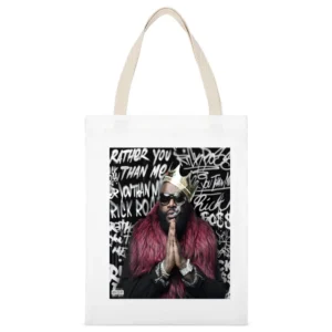 Rick Ross King Tshirt White Canvas Tote Shopping Bag