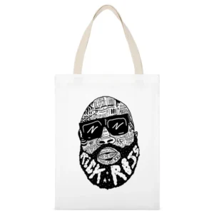 Rick Ross T White Canvas Tote Shopping Bag