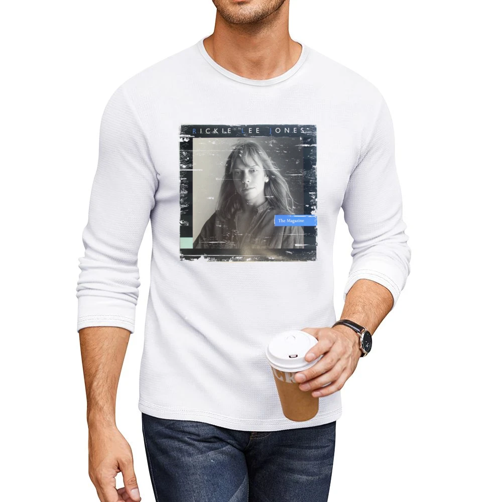 Rickie Lee Jones The Magazine Album Cover Distressed Image Men CrewNeck Long Sleeve T-Shirt