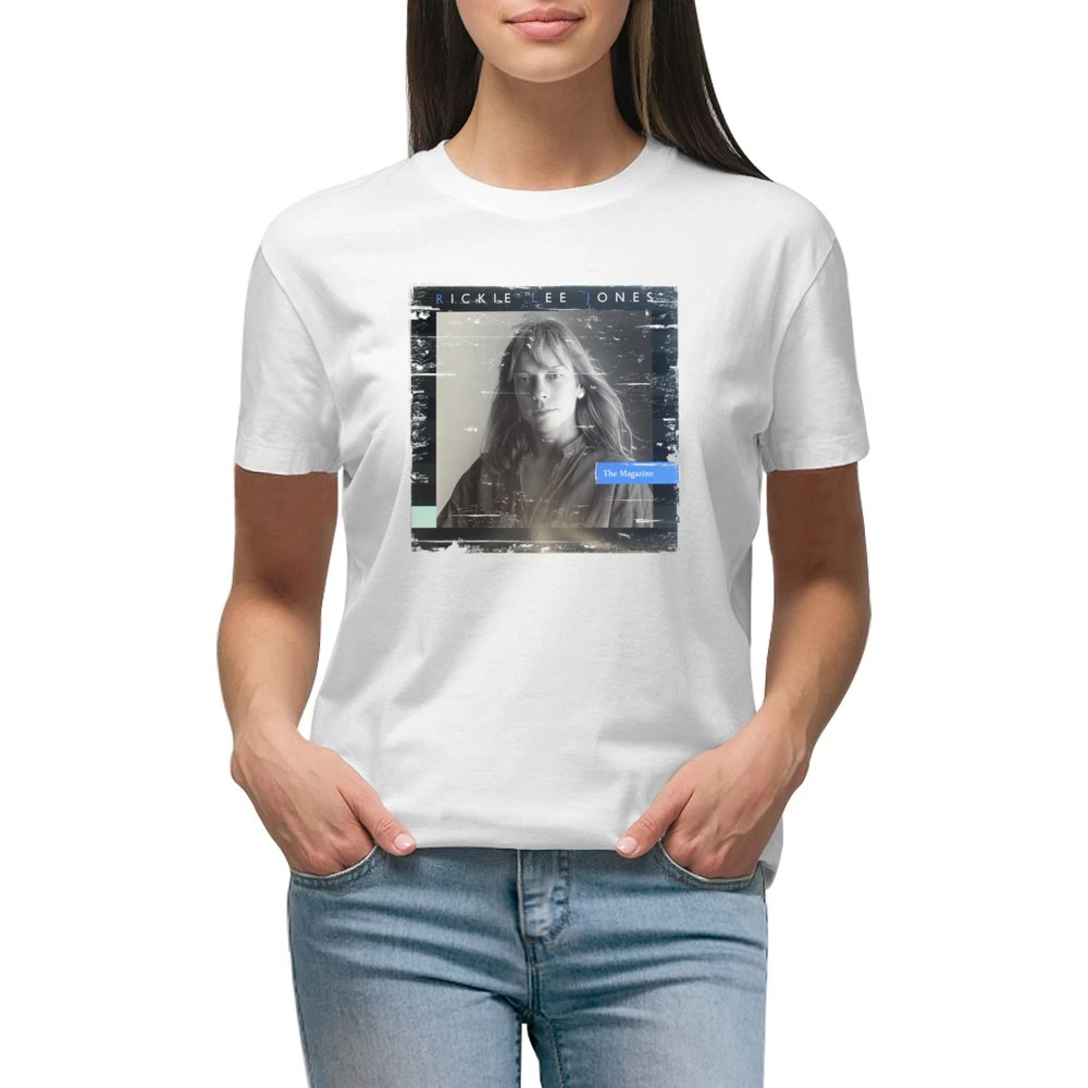 Rickie Lee Jones The Magazine Album Cover Distressed Image Premium Women Ladies T-shirt