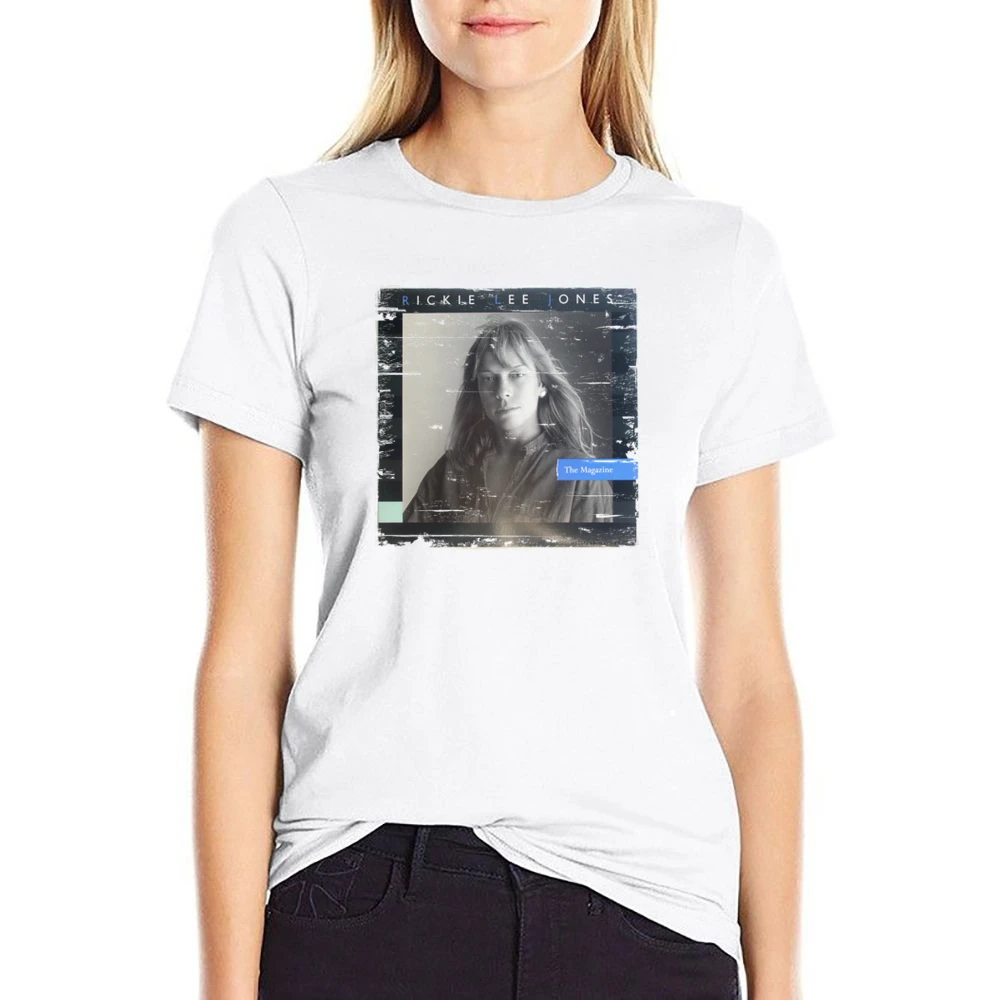 Rickie Lee Jones The Magazine Album Cover Distressed Image US Size Women Ladies T-shirt