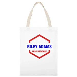 Riley Adams For President 2016 CSI TV Show White Canvas Tote Shopping Bag