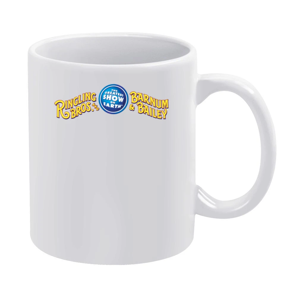 Ringling Bros And Barnum And Bailey Greatest Show Vintage Circus Graph White Mug