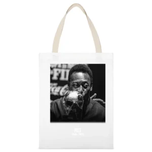 Rip Pele 1940 To 2022 Tribute White Canvas Tote Shopping Bag