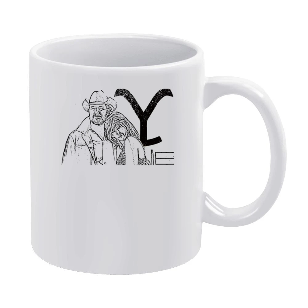 Rip Wheeler Beth Dutton Yellowstone Show Vintage Style White Mug