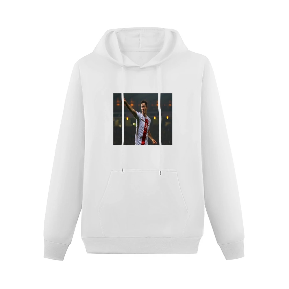 Robert Lewandowski Polish Soccer Tshirt Men Hoodie With Pocket