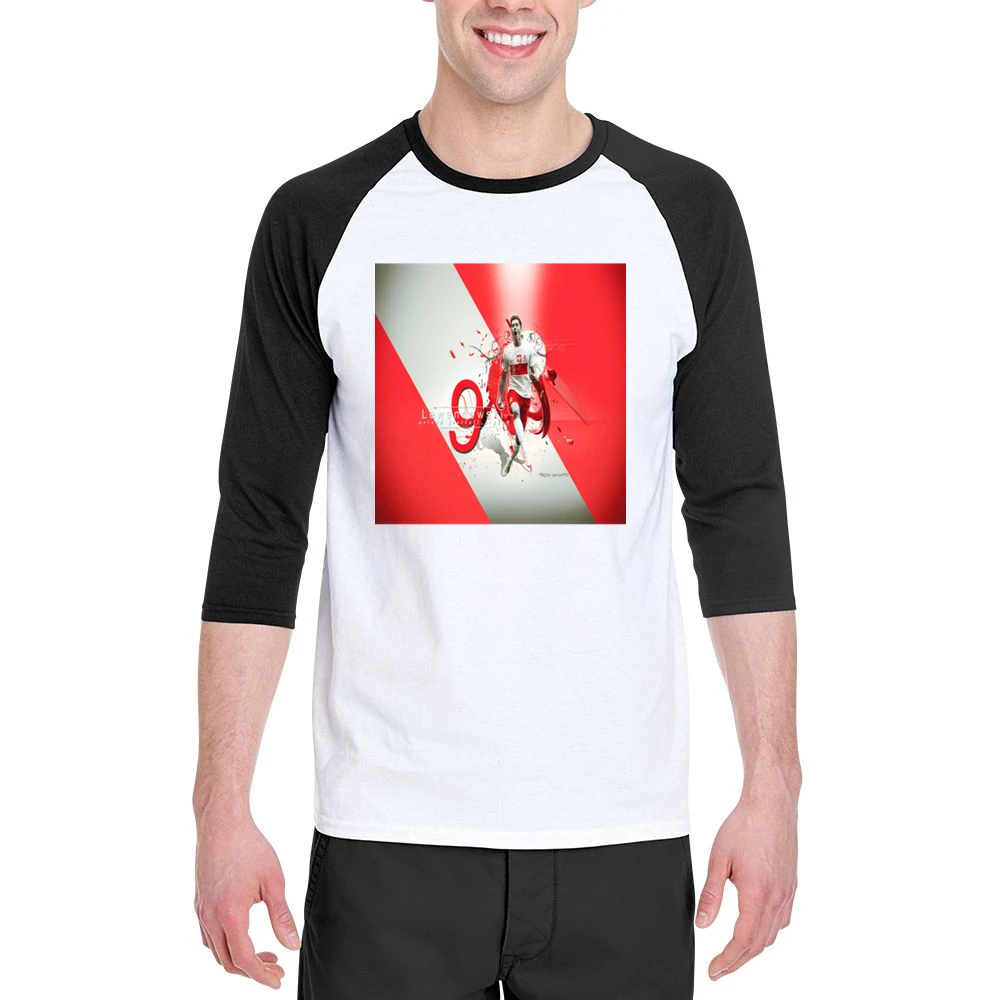 Robert Lewandowski Polish Soccer Tshirt (all styles and available) Men 3/4 Sleeve T-Shirt