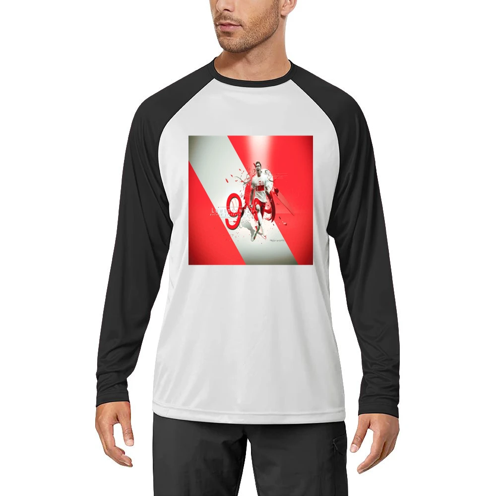 Robert Lewandowski Polish Soccer Tshirt (all styles and available) Men Long Sleeve T-Shirt