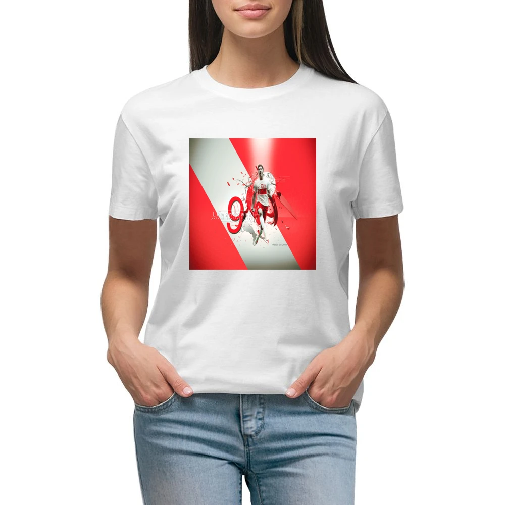 Robert Lewandowski Polish Soccer Tshirt (all styles and available) Premium Women Ladies T-shirt