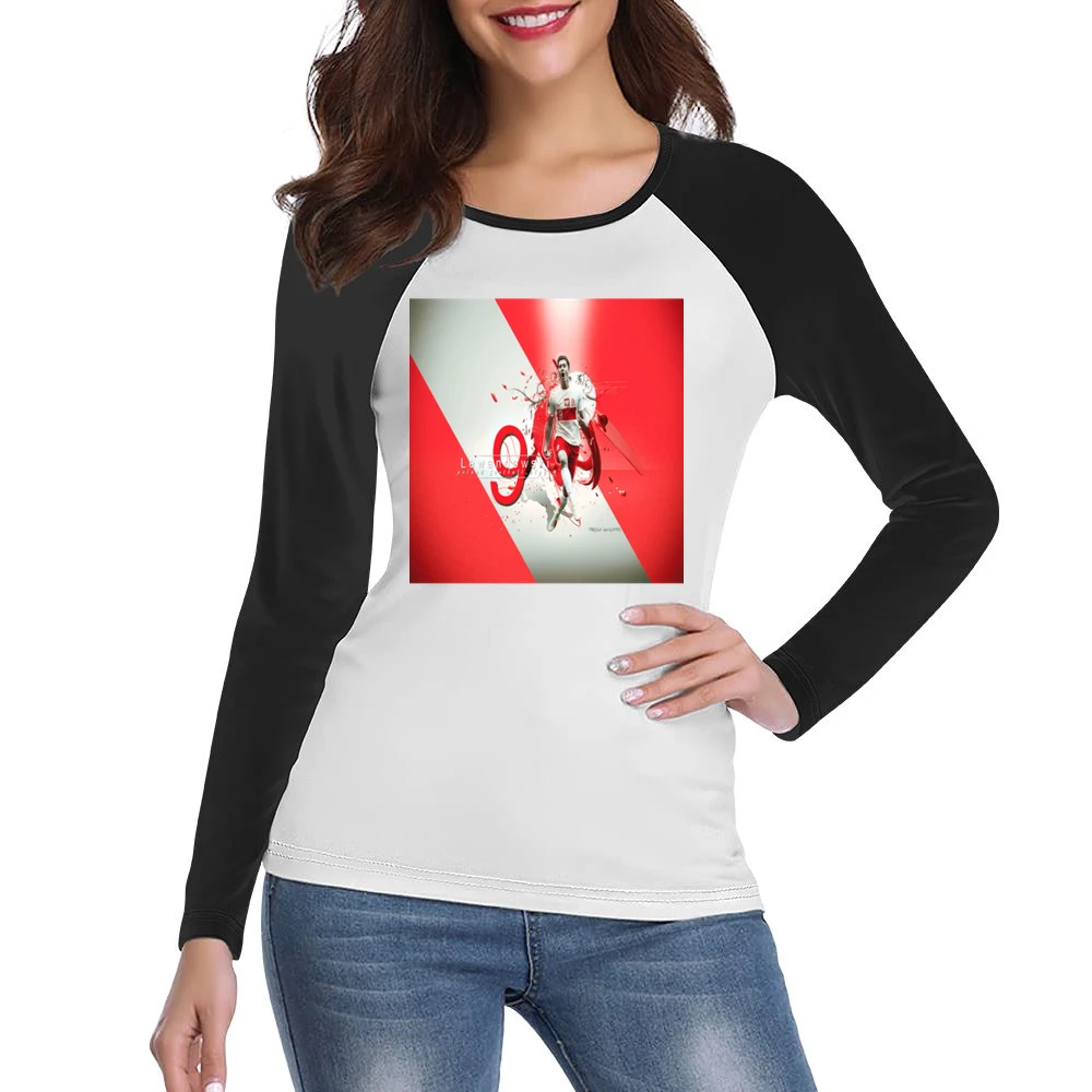 Robert Lewandowski Polish Soccer Tshirt (all styles and available) Women Ladies Long Sleeve T-Shirt