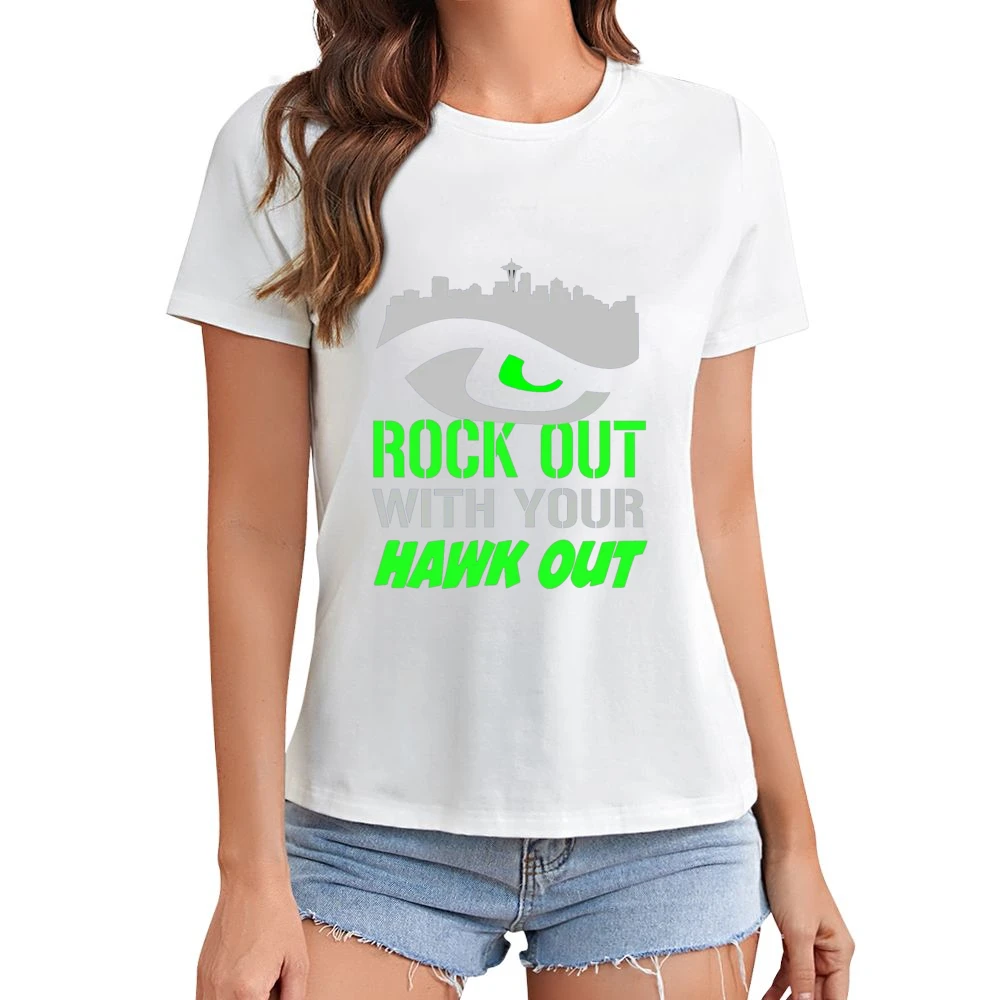 Rock Out with you HAWK out Tshirt Asian Size Women Ladies T-shirt