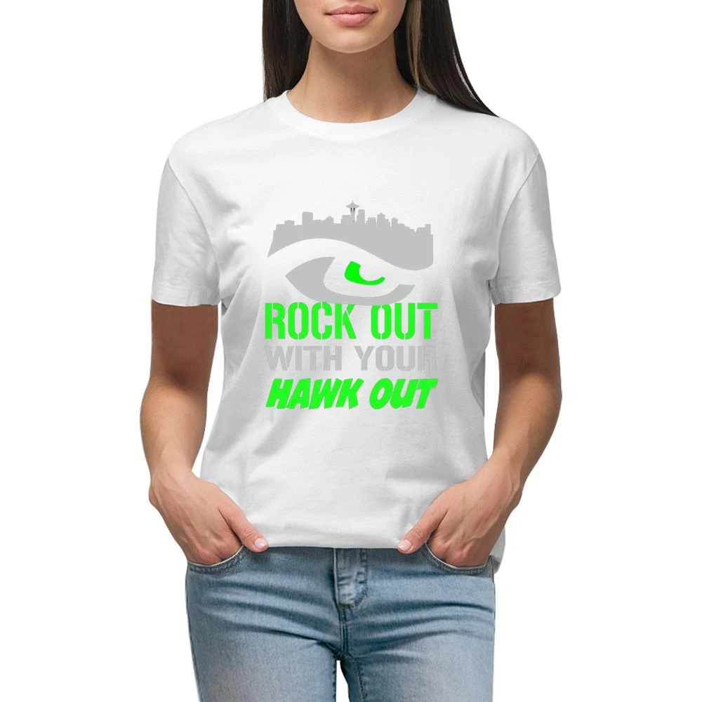 Rock Out with you HAWK out Tshirt Premium Women Ladies T-shirt