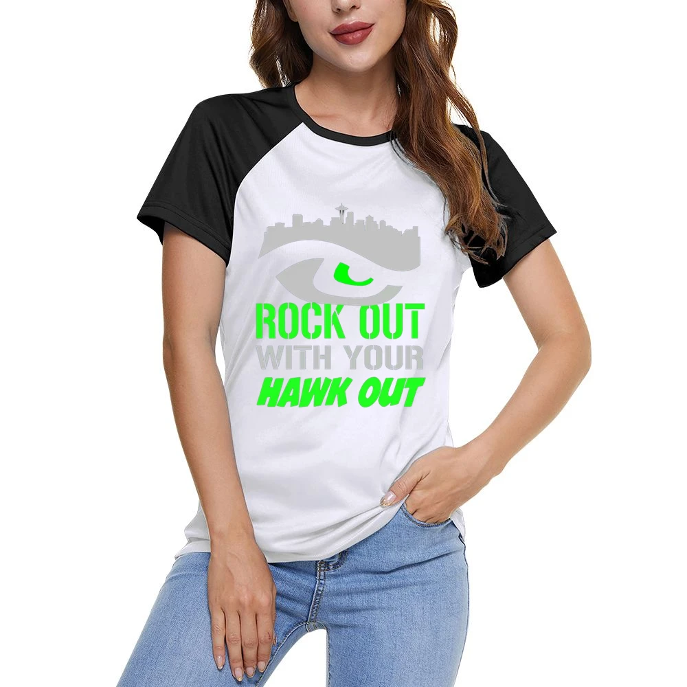 Rock Out with you HAWK out Tshirt Women Ladies Short Sleeve T-Shirt