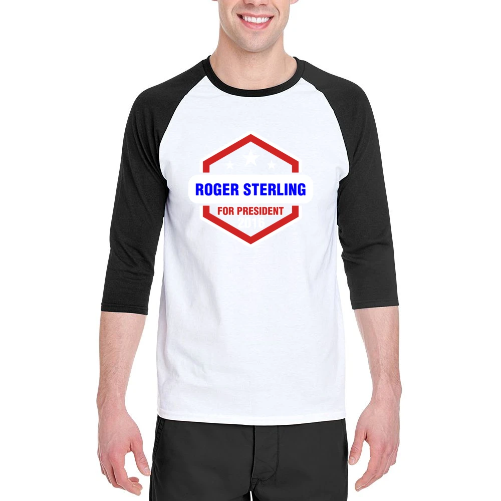 Roger Sterling For President 2016 Mad Men TV Show Men 3/4 Sleeve T-Shirt