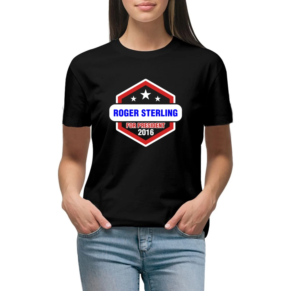Roger Sterling For President 2016 Mad Men TV Show Premium Women Ladies T-shirt