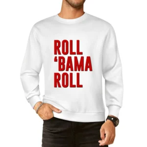 Roll Bama Roll Alabama Softball Game Day Fan Raglan Baseball Style T S European Size Pullover Sweater