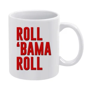 Roll Bama Roll Alabama Softball Game Day Fan Raglan Baseball Style T S White Mug