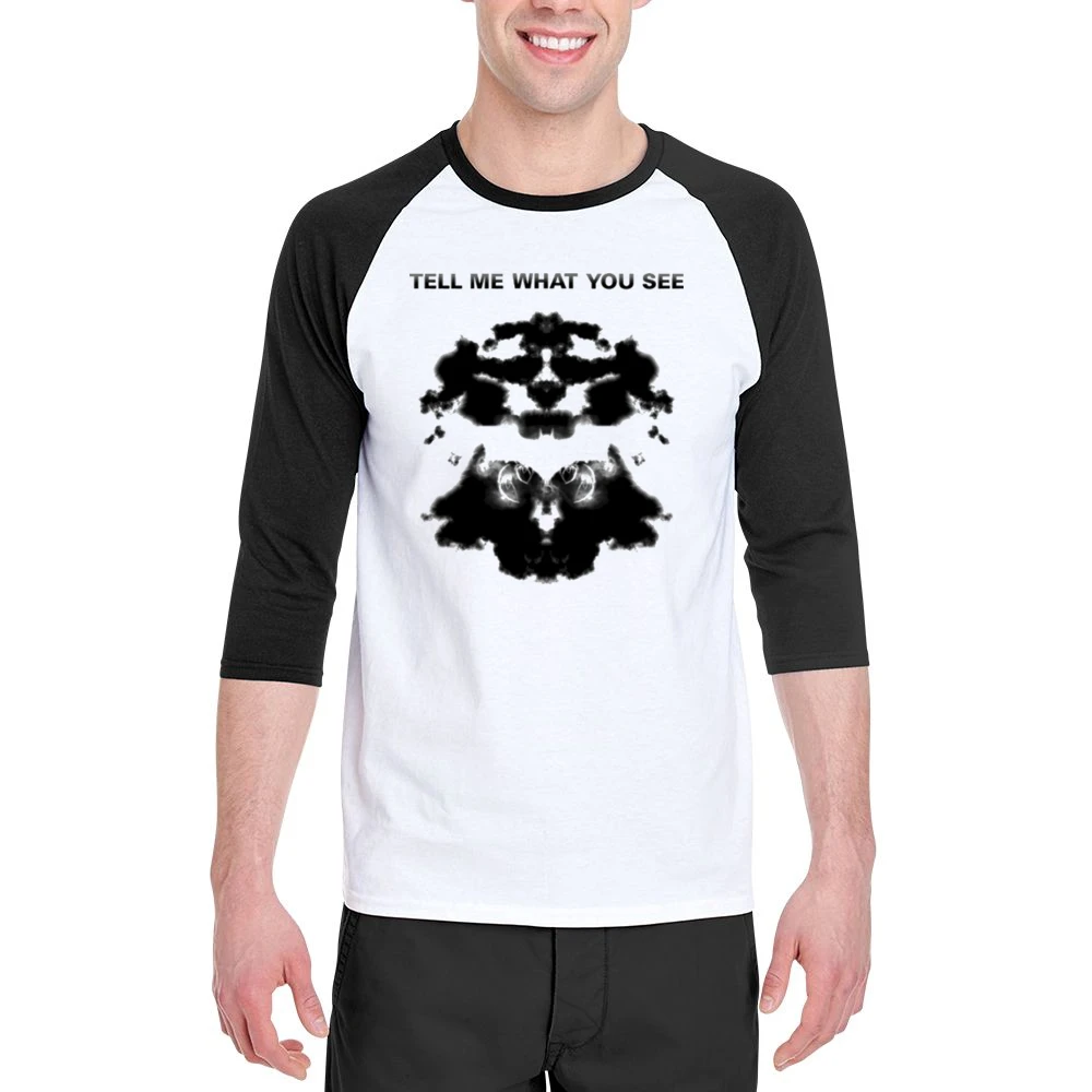 Rorschach tell me what you see Men 3/4 Sleeve T-Shirt