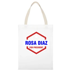 Rosa Diaz For President 2016 Brooklyn Nine-Nine TV Show White Canvas Tote Shopping Bag