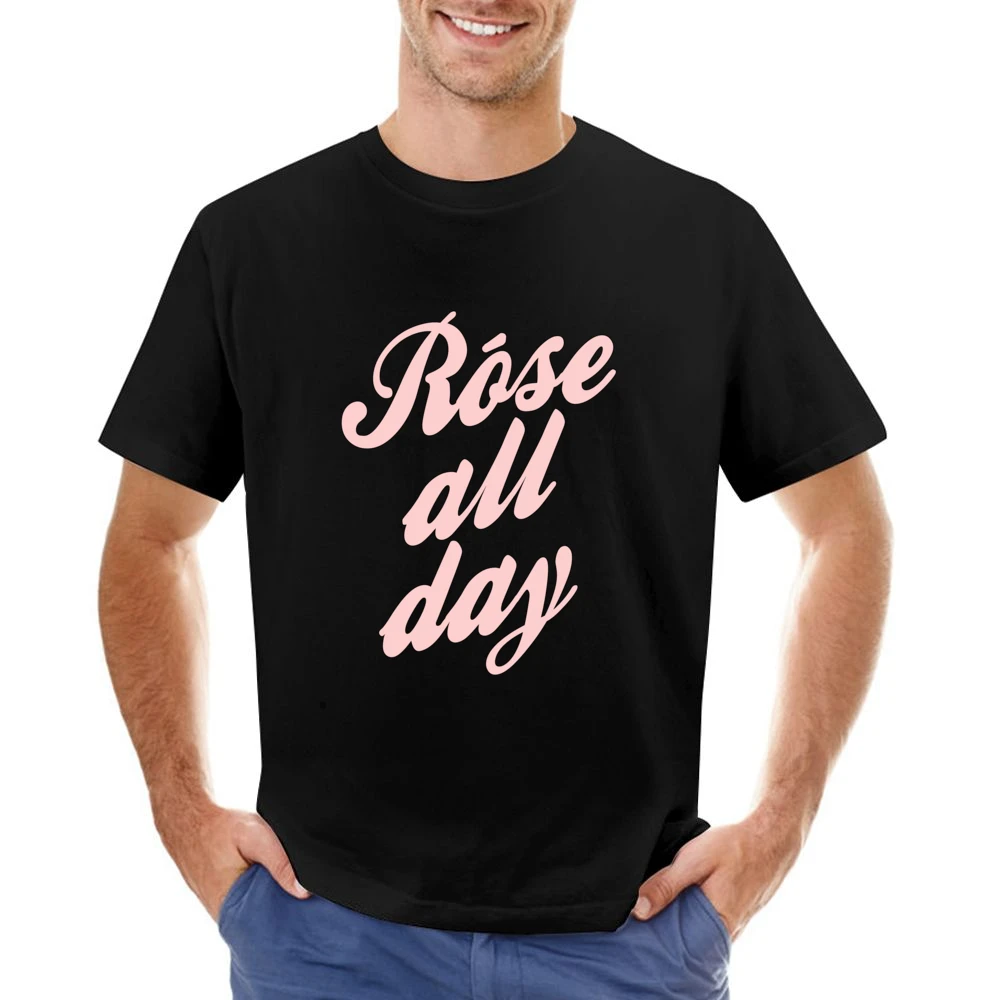 Rose All Day Fun Wine Lover Graphic Tee Shirt Asian Size Men T-Shirt