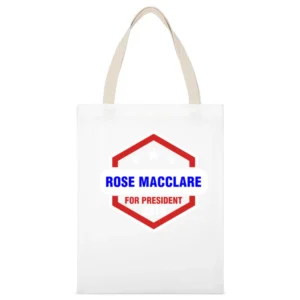 Rose Macclare For President 2016 Downton Abbey TV Show White Canvas Tote Shopping Bag