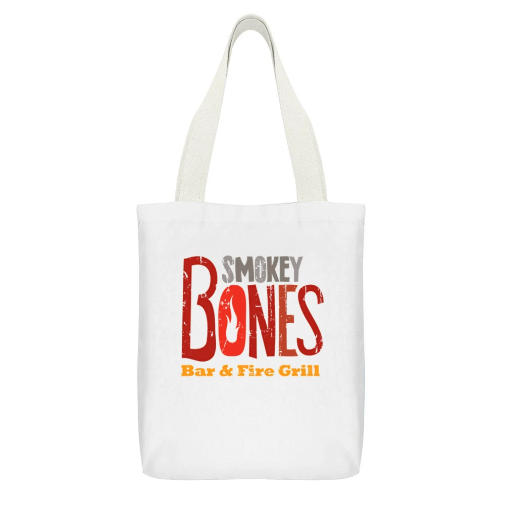 Rubios Fresh Mexican Grill Fast Food Restaurant Distressed Look T Shir White Canvas Tote Shopping Bag With Interior Pocket