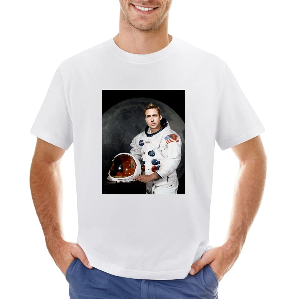 Ryan Gosling Neil Armstrong First Man On The Moon New Movie Asian Size Men T-Shirt