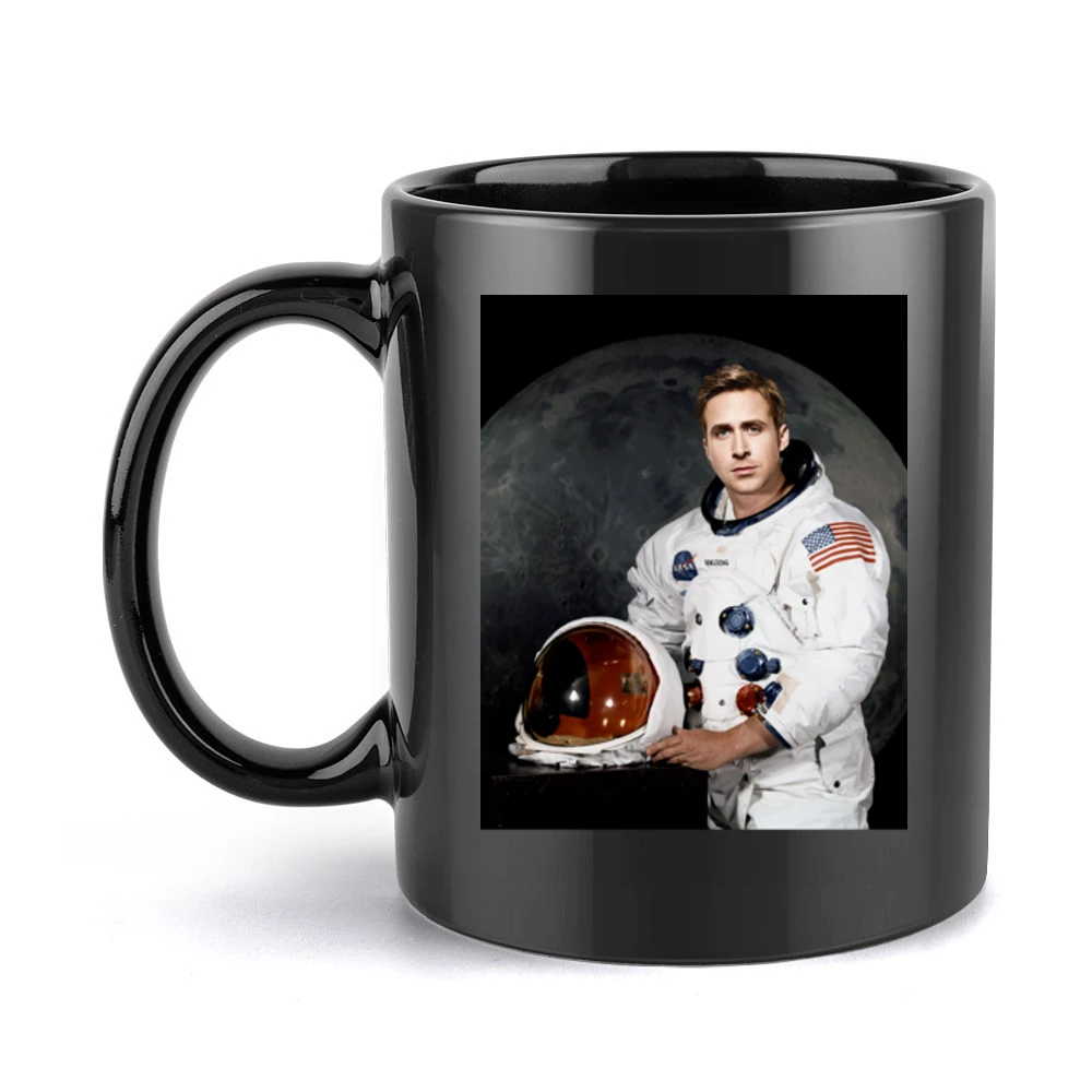 Ryan Gosling Neil Armstrong First Man On The Moon New Movie Black Mug