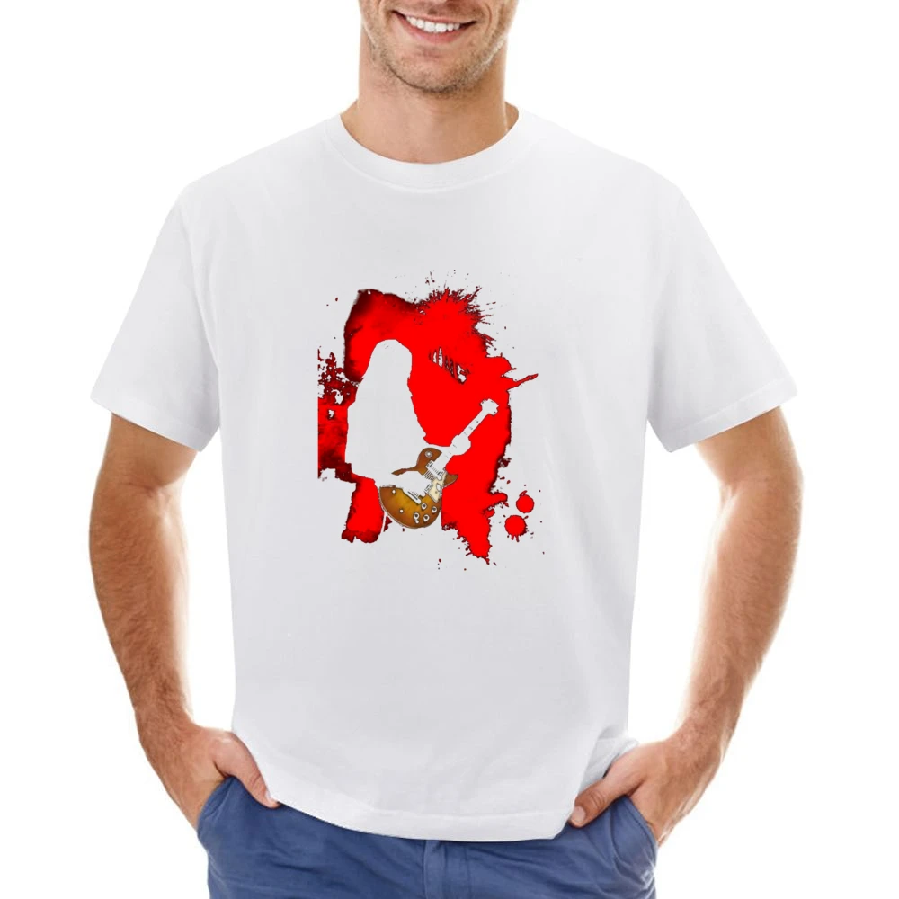 Ryusuke Minami Ray playing Lucile guitar red splashing silhouette beck Asian Size Men T-Shirt
