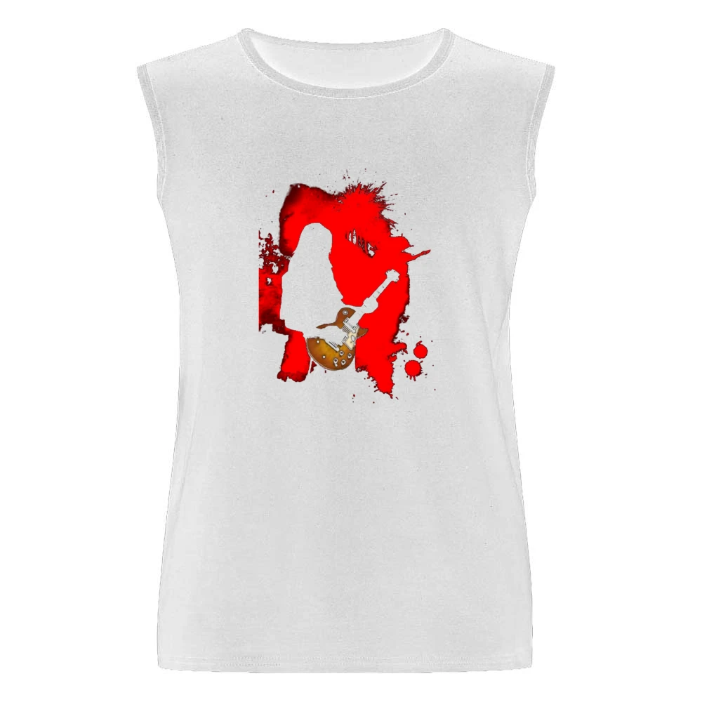 Ryusuke Minami Ray playing Lucile guitar red splashing silhouette beck Men Sleeveless T-Shirt