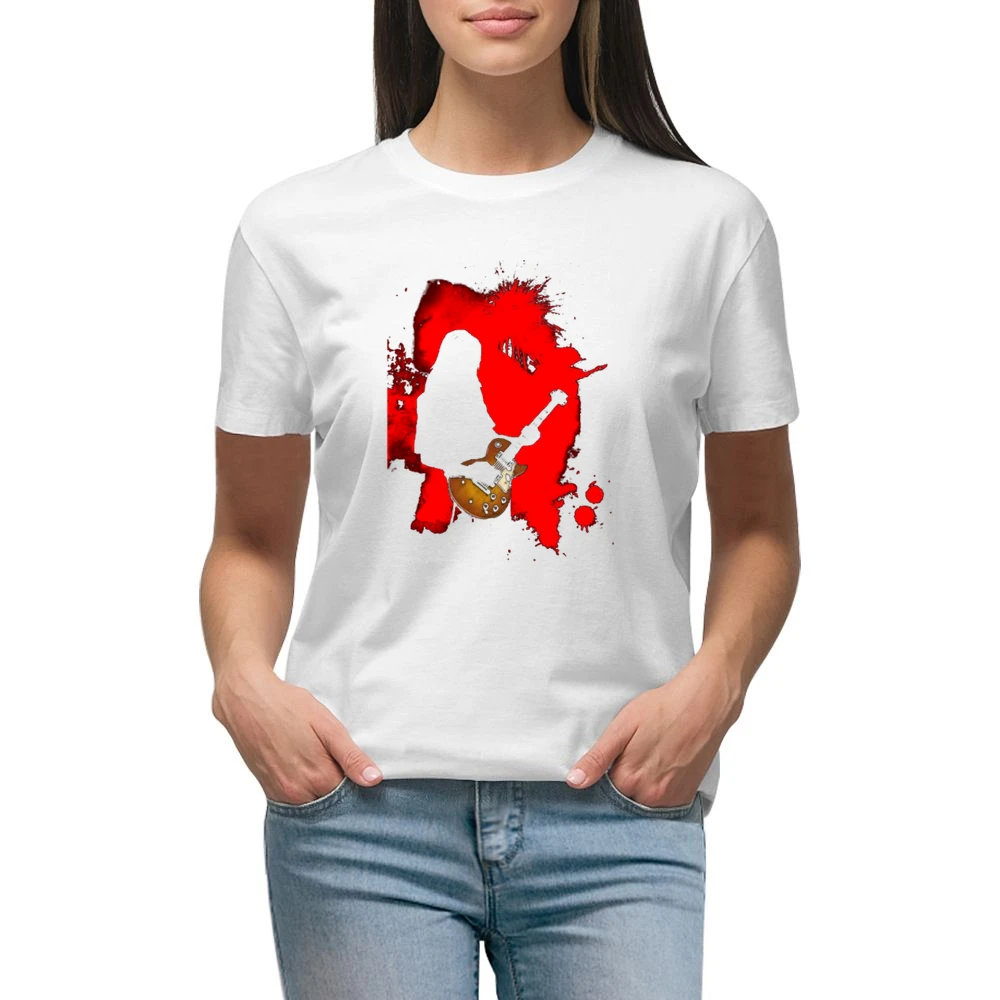 Ryusuke Minami Ray playing Lucile guitar red splashing silhouette beck Premium Women Ladies T-shirt