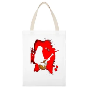 Ryusuke Minami Ray playing Lucile guitar red splashing silhouette beck White Canvas Tote Shopping Bag