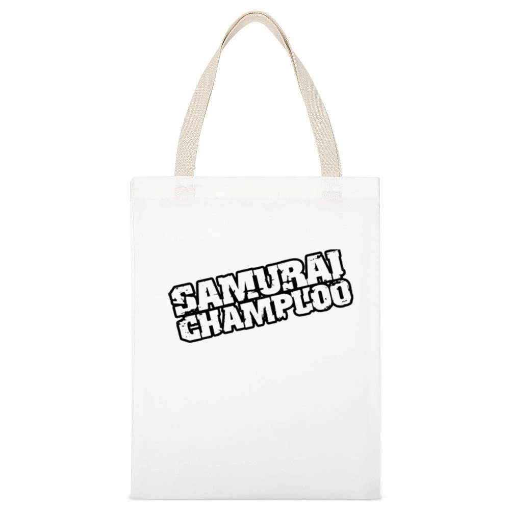 Samurai Champloo black text anime manga White Canvas Tote Shopping Bag