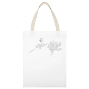 Samurai Deeper Kyo White Canvas Tote Shopping Bag